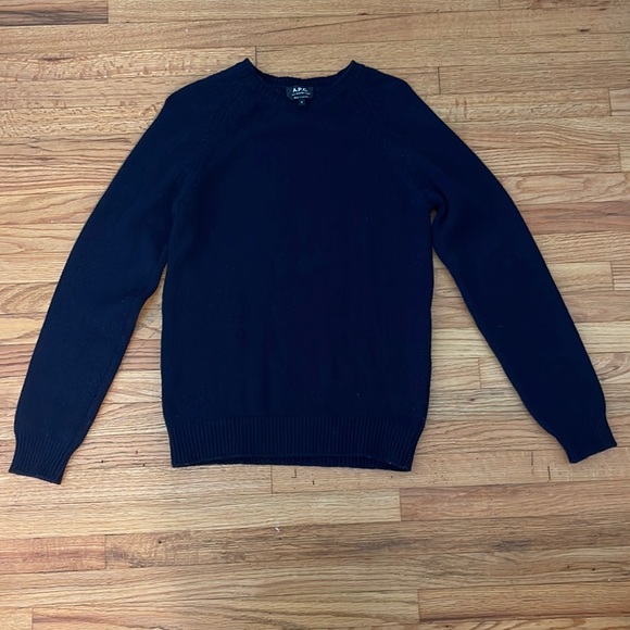 A.P.C. Other - A.P.C. Navy Blue Crew Neck Wool Sweater